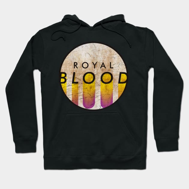 Royal Blood - VINTAGE YELLOW CIRCLE Hoodie by GLOBALARTWORD